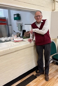 Ted Luck, our eldest bowling member, celebrating his 97th Birthday at his Short Mat Bowls Club