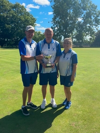 Handicap Winner Jason Walter with Runner Up Nicola Drew and Tom