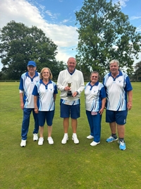 Four Wood Pairs Winners Gloria and Peter with Runners Up Sheila Goldsmith and Andrew Taylor