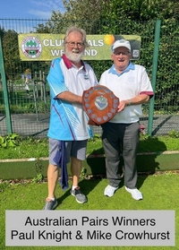 Australian Pairs - Winners