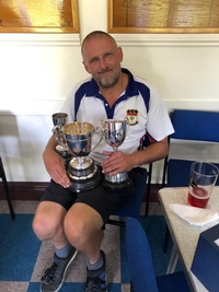 John Truran with his haul of trophies