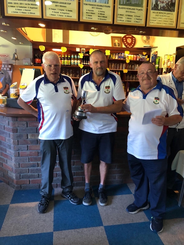 Ian and John with President Peter Elford