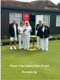 Ladies Pairs runners-up