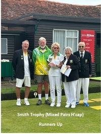 Mixed Pairs runners-up